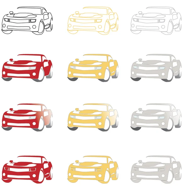 Coches deportivos — Vector de stock