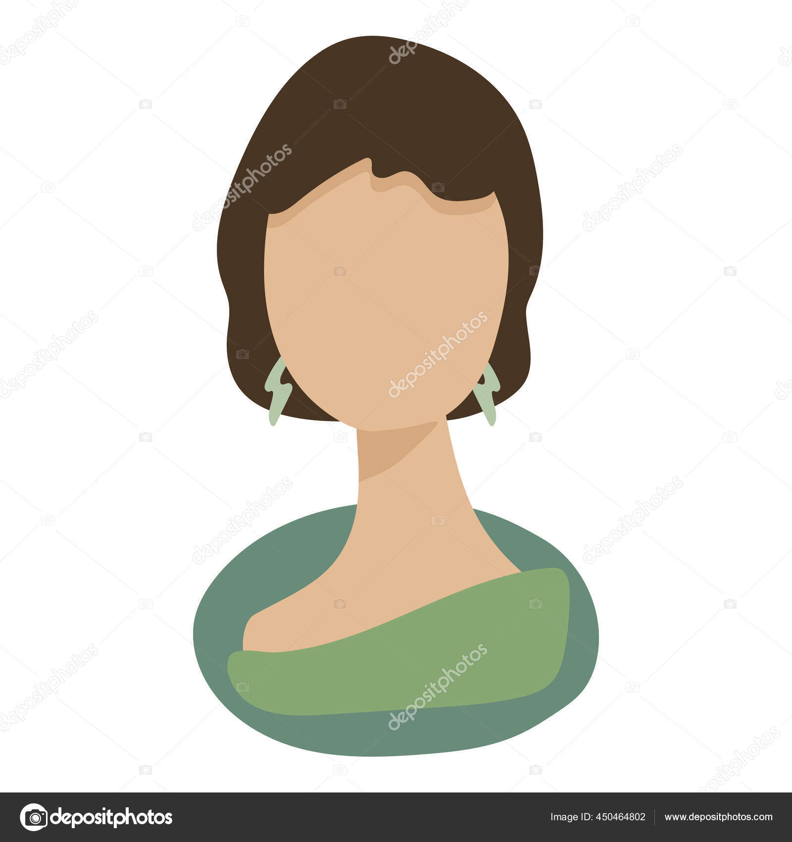 Vektor Gambaran Set Kepala Perempuan Avatar Terisolasi Gambar Wanita Muda Stok Vektor MilaMiro 450464802