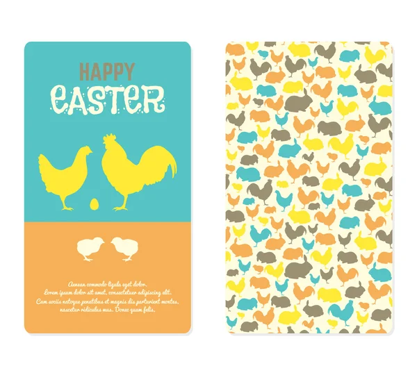 Cartes de voeux de Pâques . — Image vectorielle