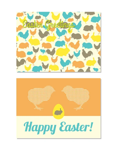 Easter Greeting Cards. — Stock Vector