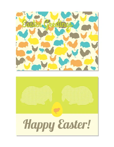 Easter Greeting Cards. — Stock Vector