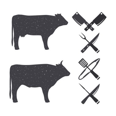 çiftlik hayvanları Silhouettes.