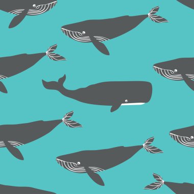 Mavi balinalar ile Seamless Modeli.