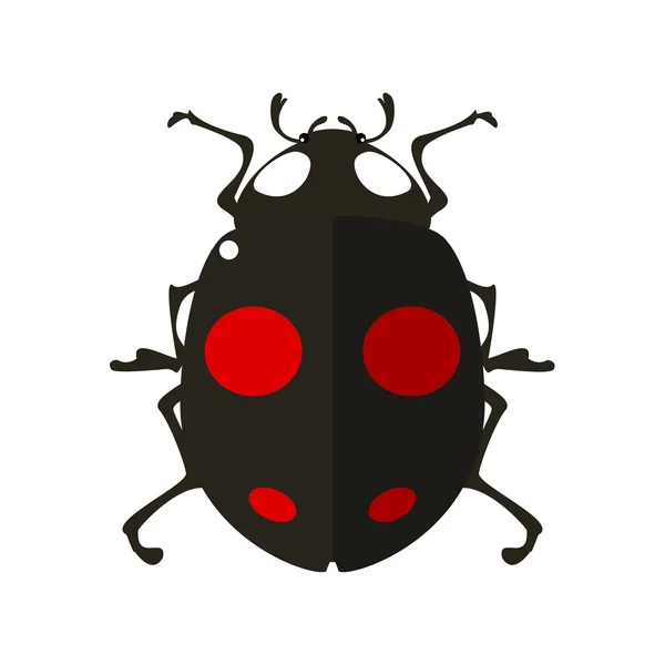 Ladybird in flat style. — Stock Vector