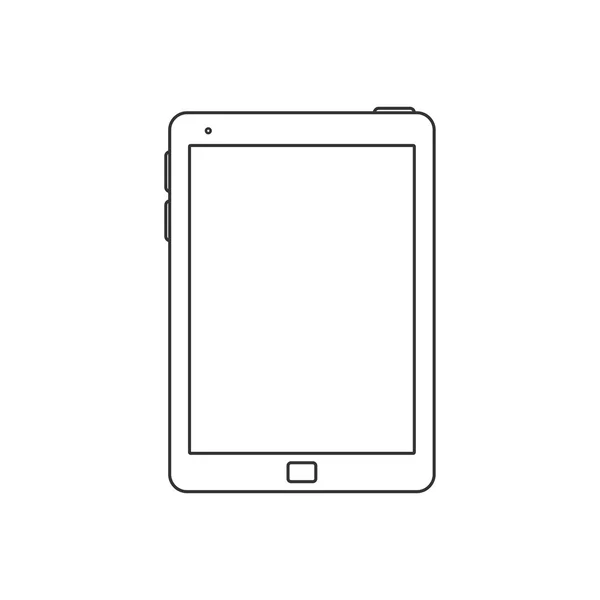 Ikona čáry počítač Tablet. — Stock fotografie