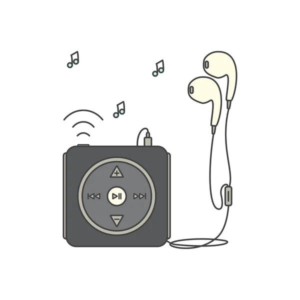 Φορέας μουσικής με ακουστικά. — Φωτογραφία Αρχείου