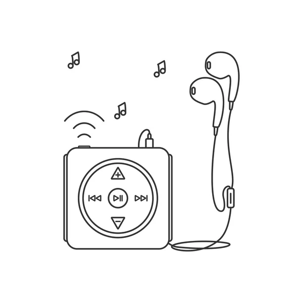 Ikona muzyki urządzenia linii. — Zdjęcie stockowe