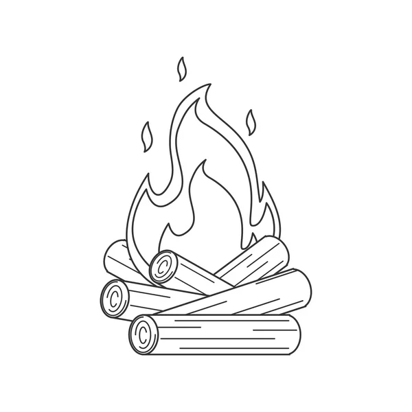 Illustration zum Lagerfeuer-Vektor. — Stockvektor