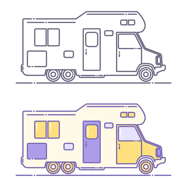 Vecteur camping-cars . — Image vectorielle
