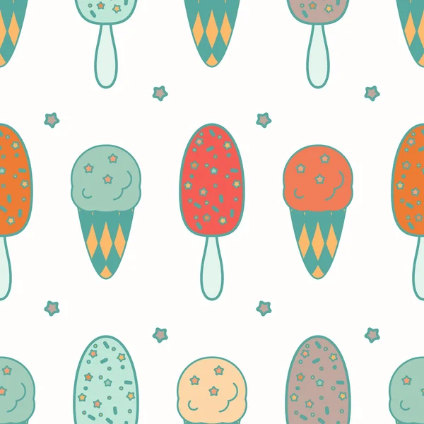 Ice cream seamless pattern.