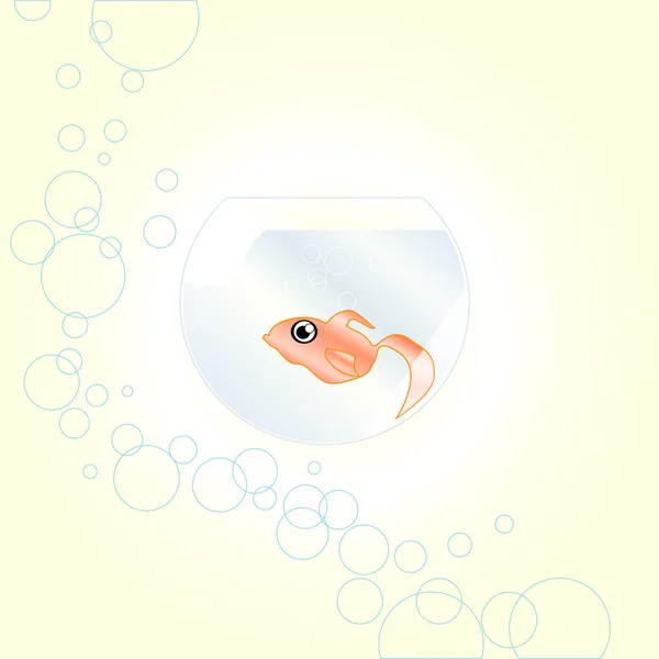 Peixinho dourado no aquário —  Vetores de Stock