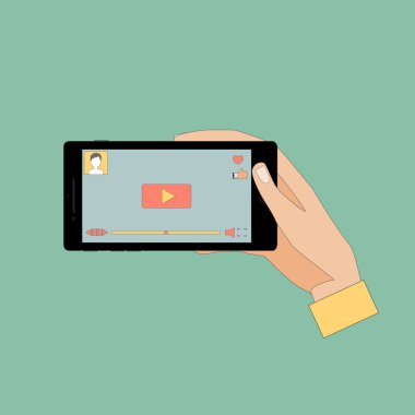 Cep telefonu Video oynatıcı uygulaması ile.