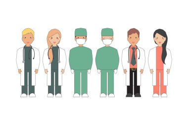 Vektör çizim meslekler.