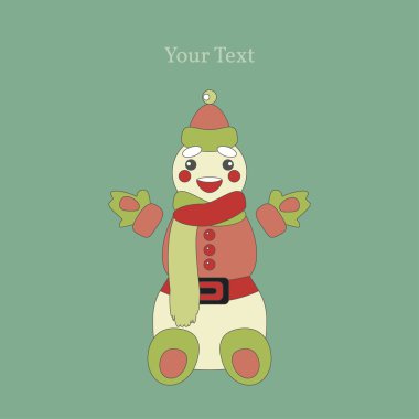 Şirin mutlu kardan adam.