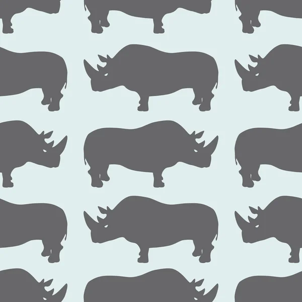 Rinoceronte patrón sin costura . — Vector de stock