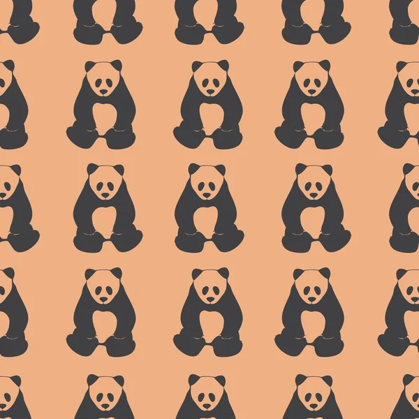 Panda sömlösa mönster. — Stock vektor