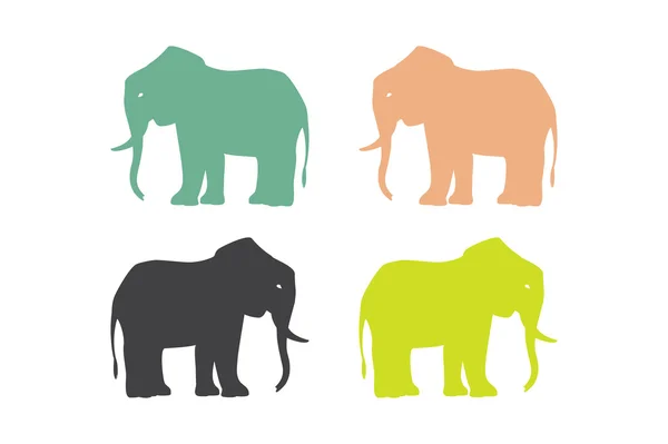 Unsur logo gajah . - Stok Vektor