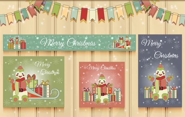 Set de Banners Web de Navidad . — Vector de stock