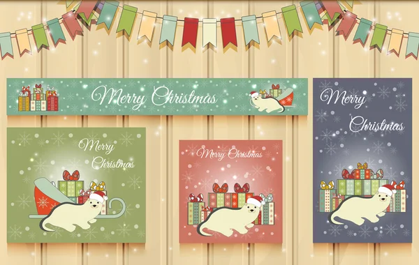 Set de Banners Web de Navidad . — Archivo Imágenes Vectoriales