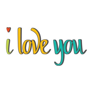 Sevgililer günü şablonu. Yazı tasarım.