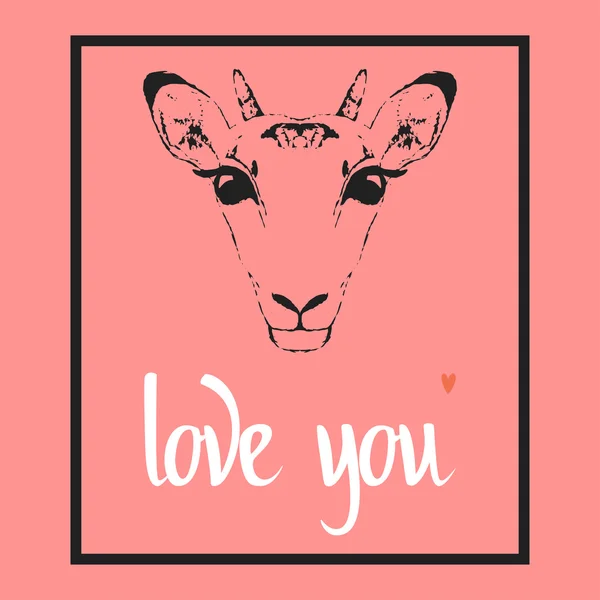 Ik hou van je. Valentijnsdag sjabloon. — Stockvector