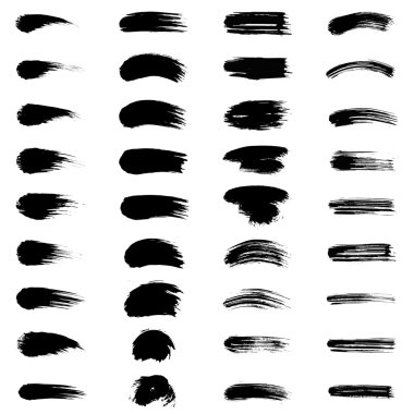 Bir dizi otuz altı el boyalı fırça darbeleri