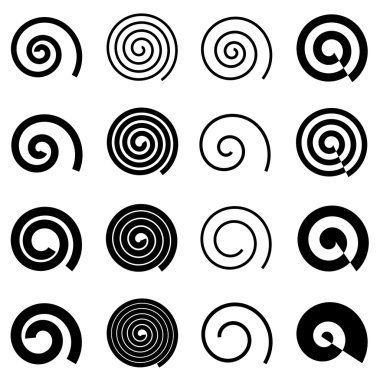 Spiral elements for your design clipart