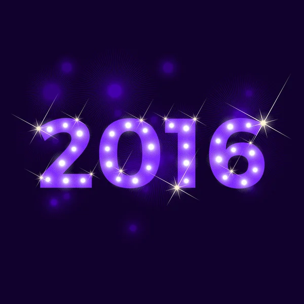 Nouvel An 2016 Carte de voeux , — Image vectorielle