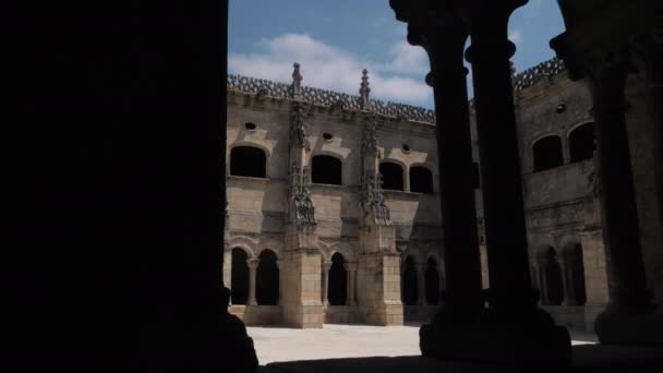 Monasterio San Esteban Ribas Sil Complejo Monasterial Católico Ourense Galicia — Vídeo de stock