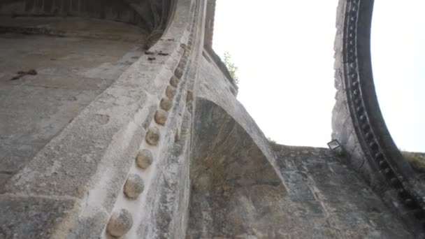 Estrutura Das Ruínas Igreja Santa Maria Dozo Cambados Galiza Espanha — Vídeo de Stock