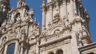 İspanya, Santiago de compostela. Katedral Saat Kulesi Santiago de Compostela