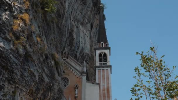 Madonna Della Corona Heiligdom Een Karakteristieke Plek Noord Italië — Stockvideo