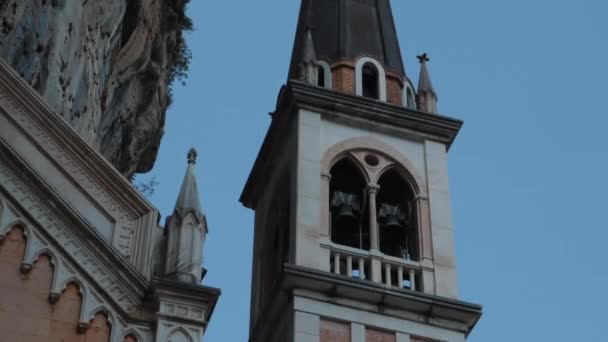 Madonna Della Corona Sanctuary Symbolisk Plats Norra Italien — Stockvideo