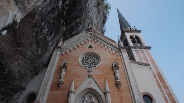 Wallfahrtsort Madonna Della Corona Ein Symbolträchtiger Ort Norditalien — Stockvideo