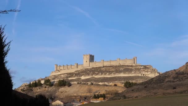 Castello Peafiel Castello Situato Nella Città Peafiel Valladolid Che Sorge — Video Stock