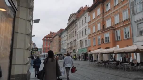Graz Austria Styczeń 2020 Graz Jest Stolicą Stanu Styria Południowej — Wideo stockowe