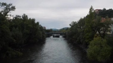 Graz, Avusturya 'daki Murinsel Köprüsü