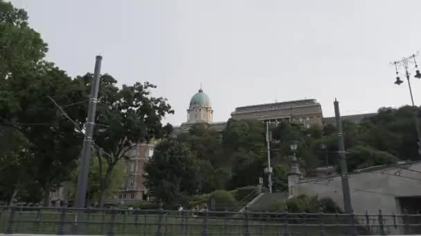 Kamerafilm Pov Aufnahme Der Budaer Burg Budapest Königspalast — Stockvideo