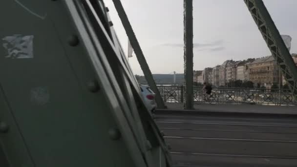 布达佩斯市中心的自由桥 — 图库视频影像
