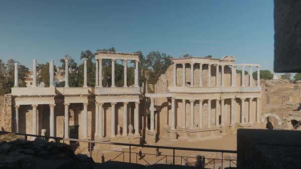 Romerska Teatern Merida Extremadura Badajoz Spanien — Stockvideo