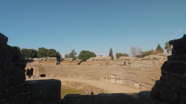 Roman Amphitheatre Merida Spain — Stock Video