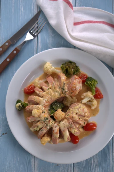 Sausage baked in the oven — Stock Photo, Image