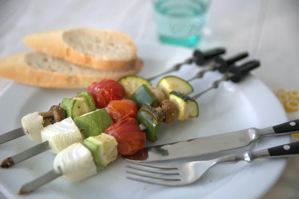 Verduras en un pincho — Foto de Stock