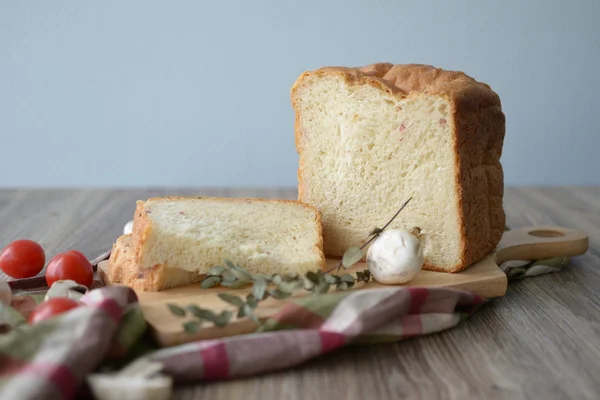 Pão francês com presunto — Fotografia de Stock