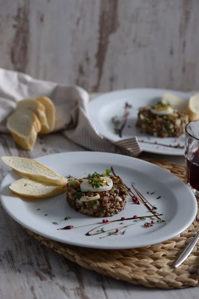 Linssoppa sallad — Stockfoto