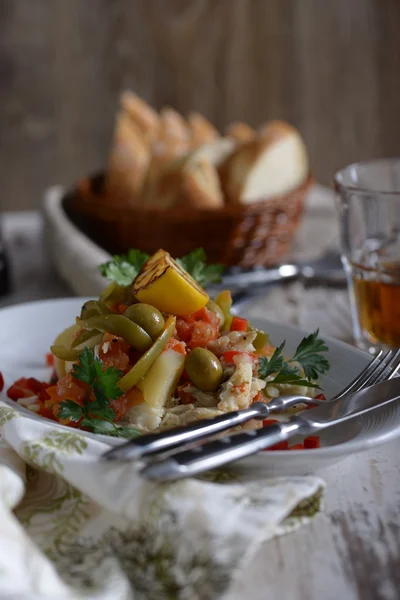 Tagine con pescado — Foto de Stock