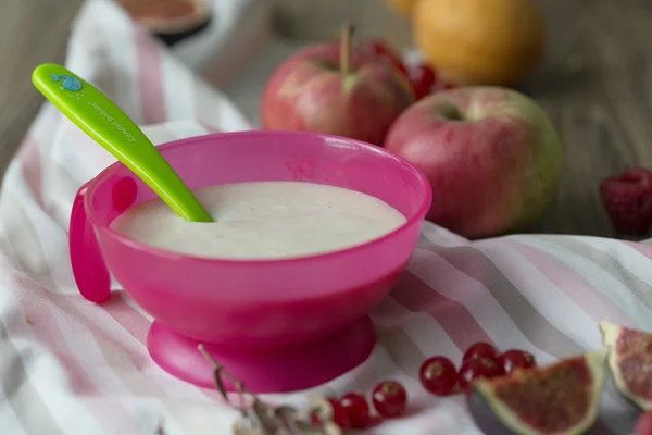 Porridge di farina di grano saraceno e riso — Foto Stock