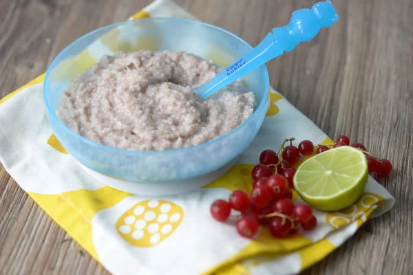 Boiled rice with meat — Stock Photo, Image