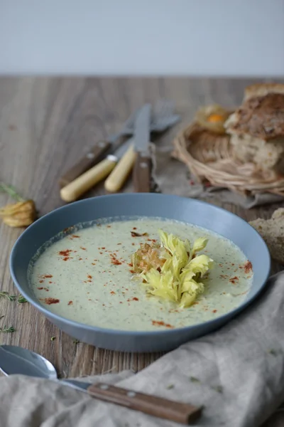 Zupa cebulowa krem z kwaśnej śmietany — Zdjęcie stockowe