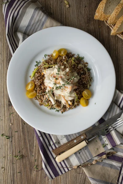 Pollo con crema — Foto de Stock